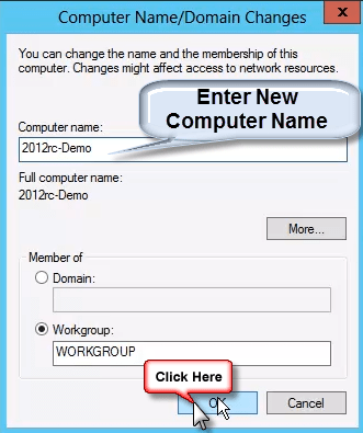 Enter the Computer name