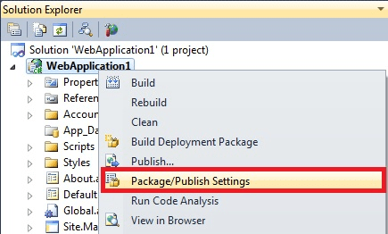 Package/Publish Settings